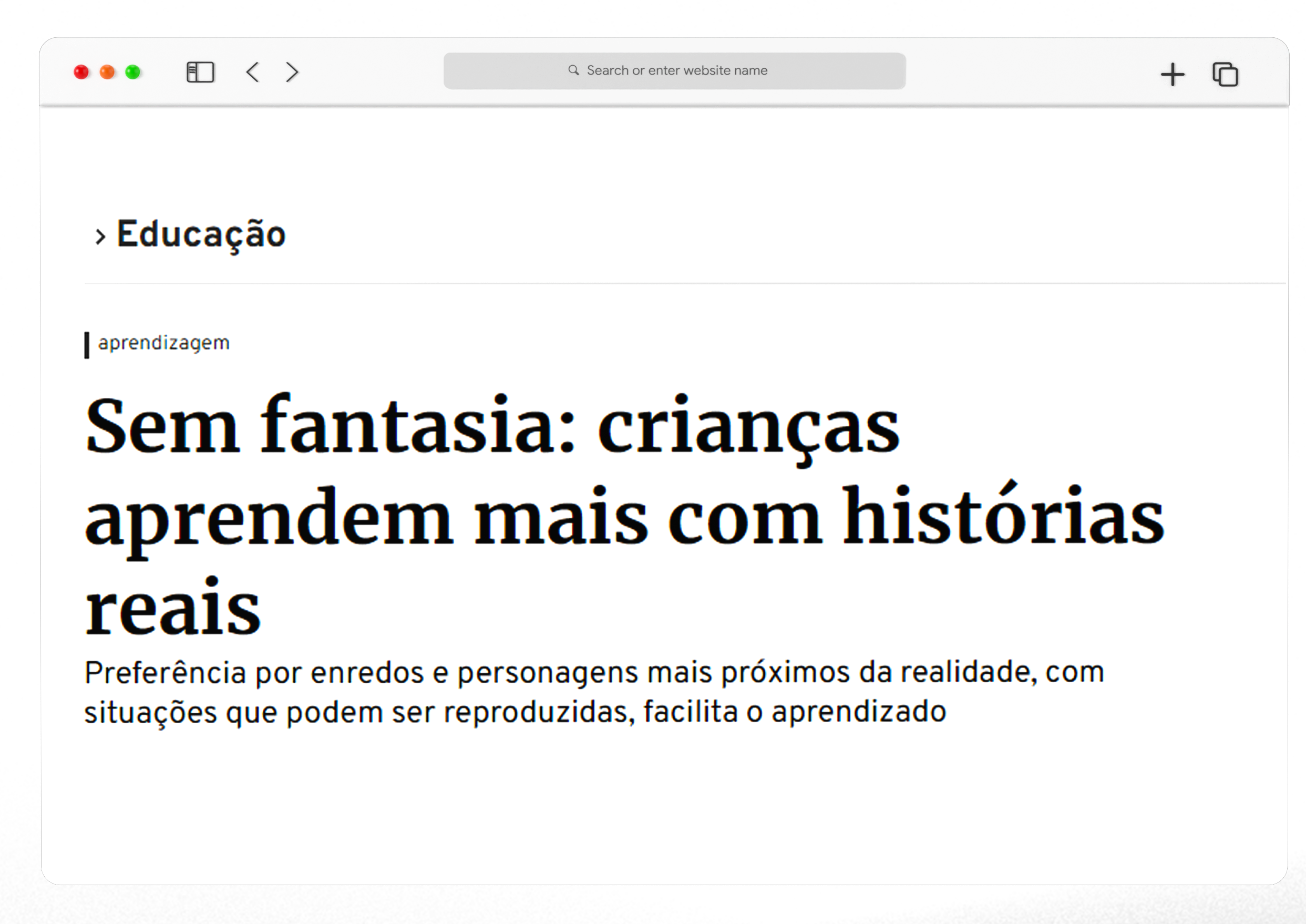 Matéria crianças
